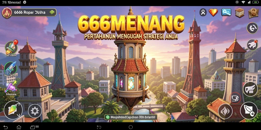 Tampilan gameplay menegangkan dari 666MENANG dalam aksi Tower Defense.
