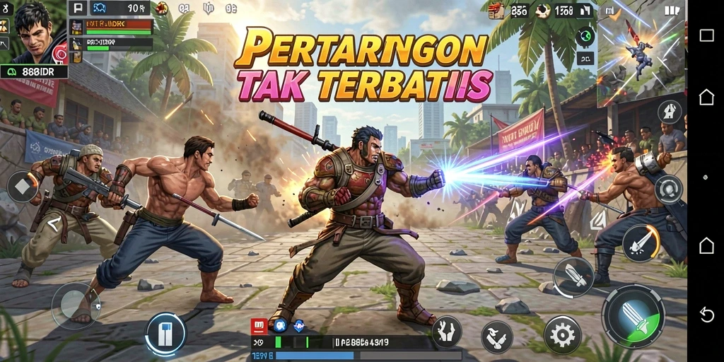 Tangkapan layar pertarungan intens dalam 888IDR.