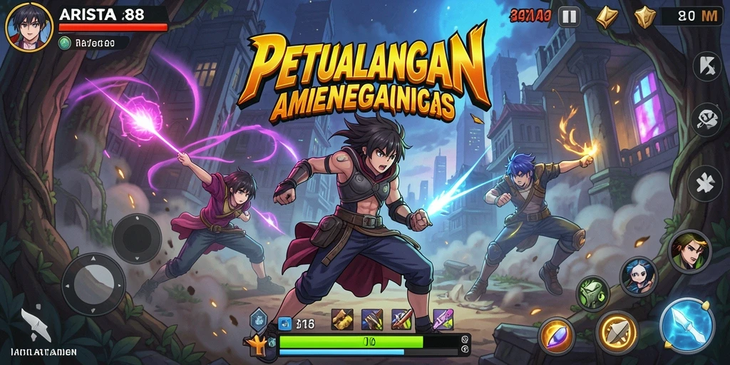Tangkapan layar ARISTA88 menampilkan aksi gameplay anime yang mendebarkan.