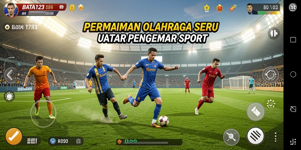 Screenshot gameplay BATA123 menampilkan aksi penuh semangat para atlet.
