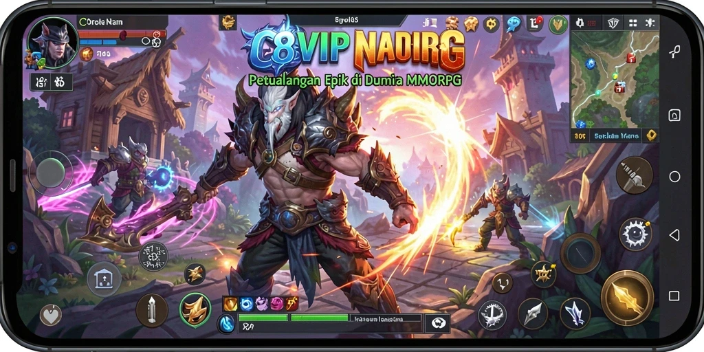 Tangkapan layar menampilkan aksi pertempuran epik di C8VIP.