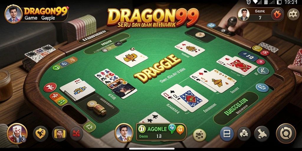 Tampilan gameplay seru dari permainan Gaple DRAGON99.