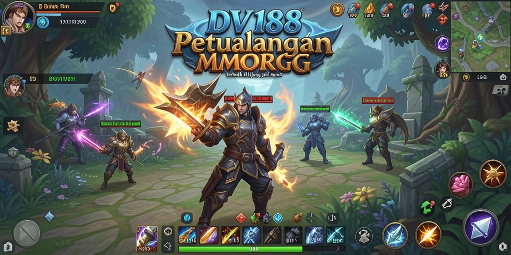 Tampilan gameplay epik dari petualangan MMORPG di DV188.