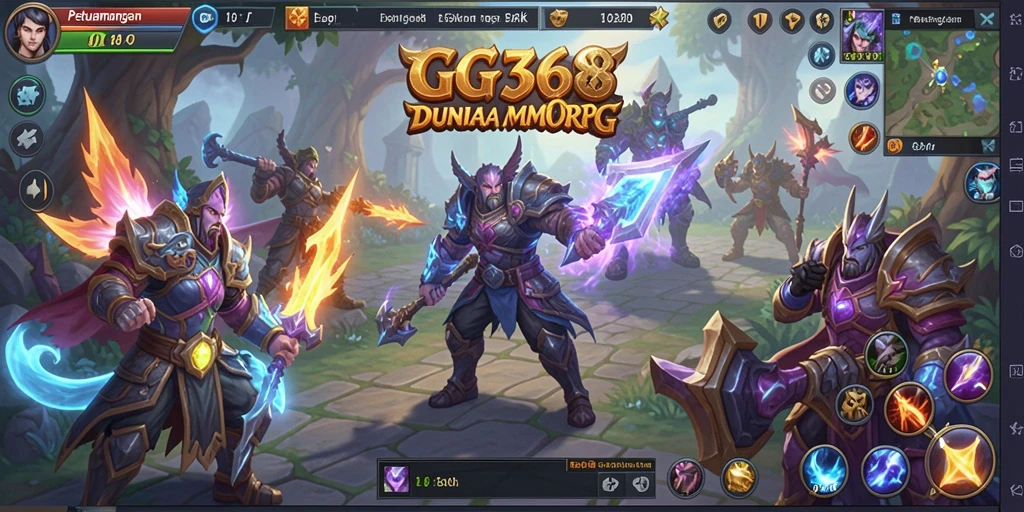 Tampilan gameplay GG368 dengan aksi seru dalam dunia MMORPG.