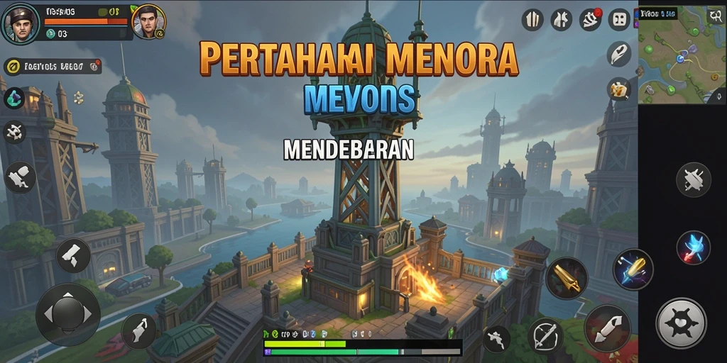 Gameplay seru dan menantang dalam H03 Tower Defense.