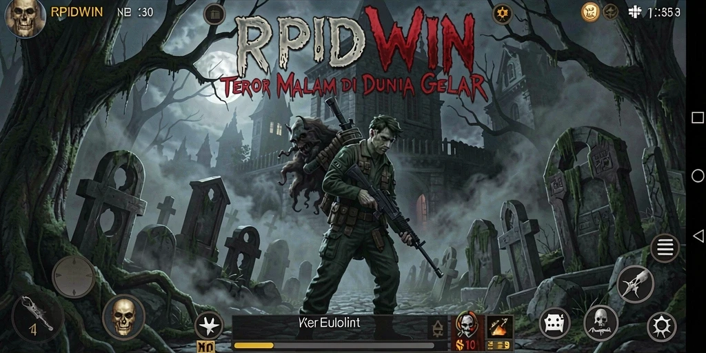 Gameplay menyeramkan RPIDWIN dengan makhluk mengintai di kegelapan.