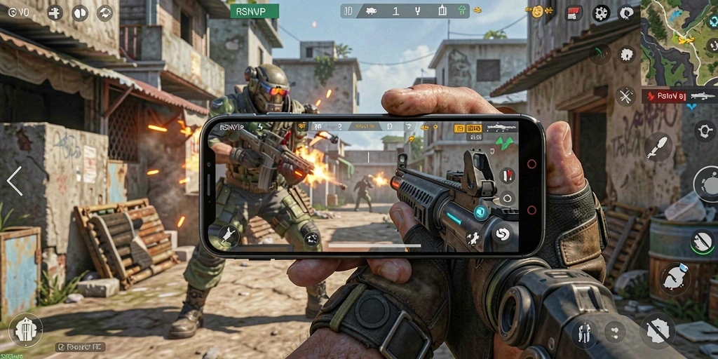 Gameplay mengesankan dalam RSNVIP, rasakan intensitas pertempuran FPS.