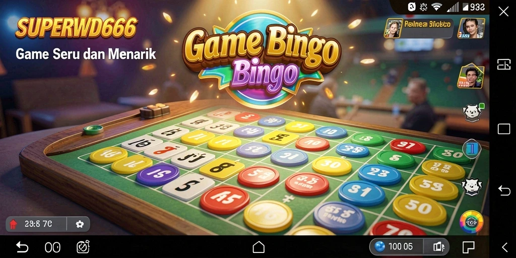 Screenshot SUPERWD666 menampilkan gameplay Bingo yang seru.