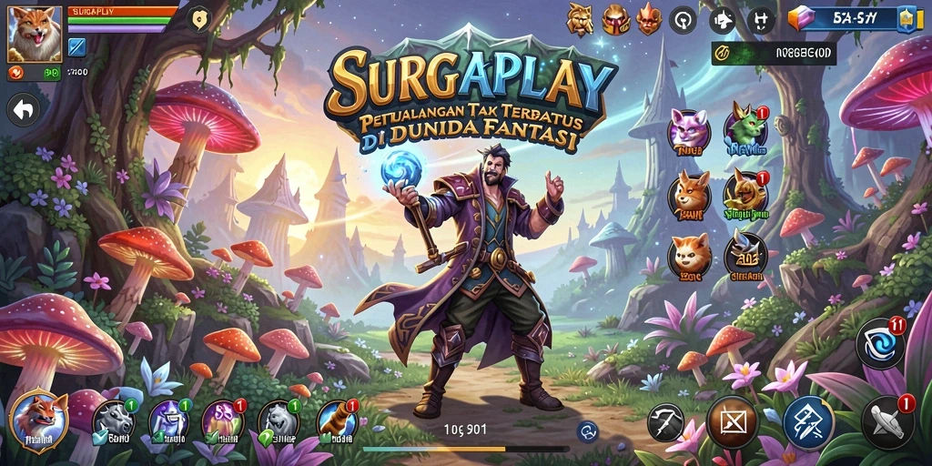 Screenshot gameplay SURGAPLAY menampilkan aksi petualangan yang mendebarkan.